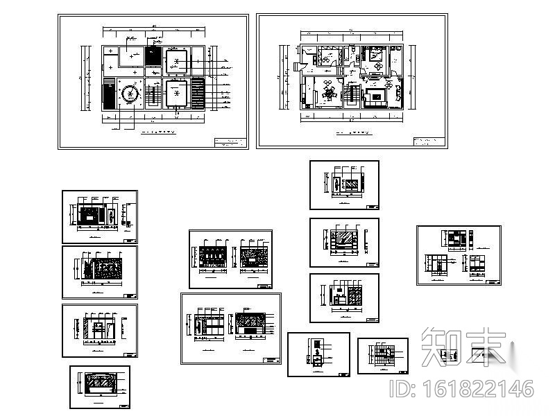 [山东]别墅一层设计图（含效果）施工图下载【ID:161822146】