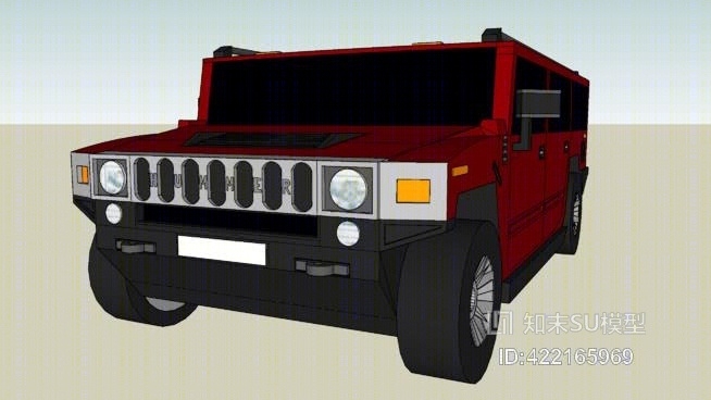 悍马H2（低版本）SU模型下载【ID:422165969】