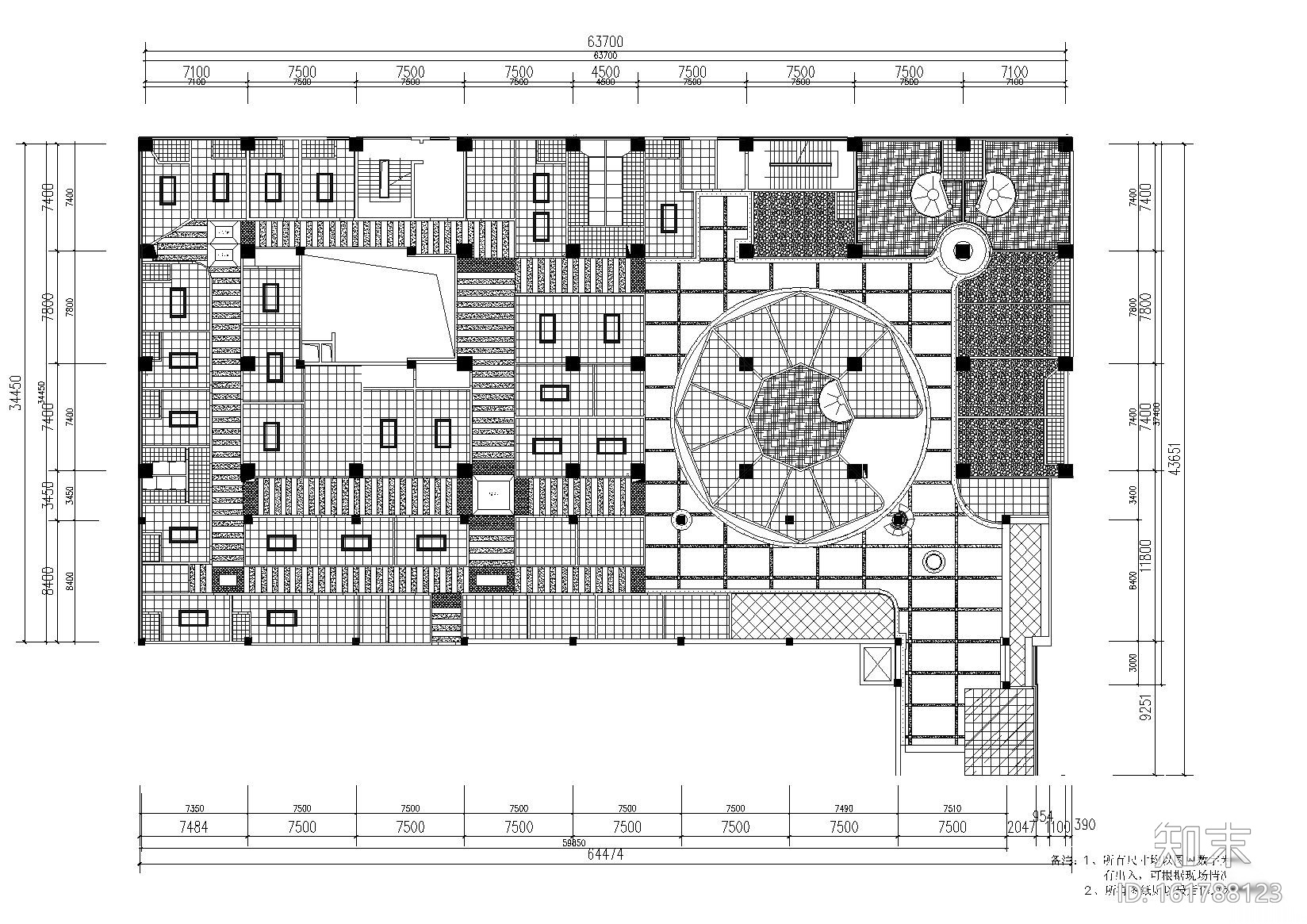 [云南]昆明市百乐汇KTV装饰设计项目施工图cad施工图下载【ID:161788123】