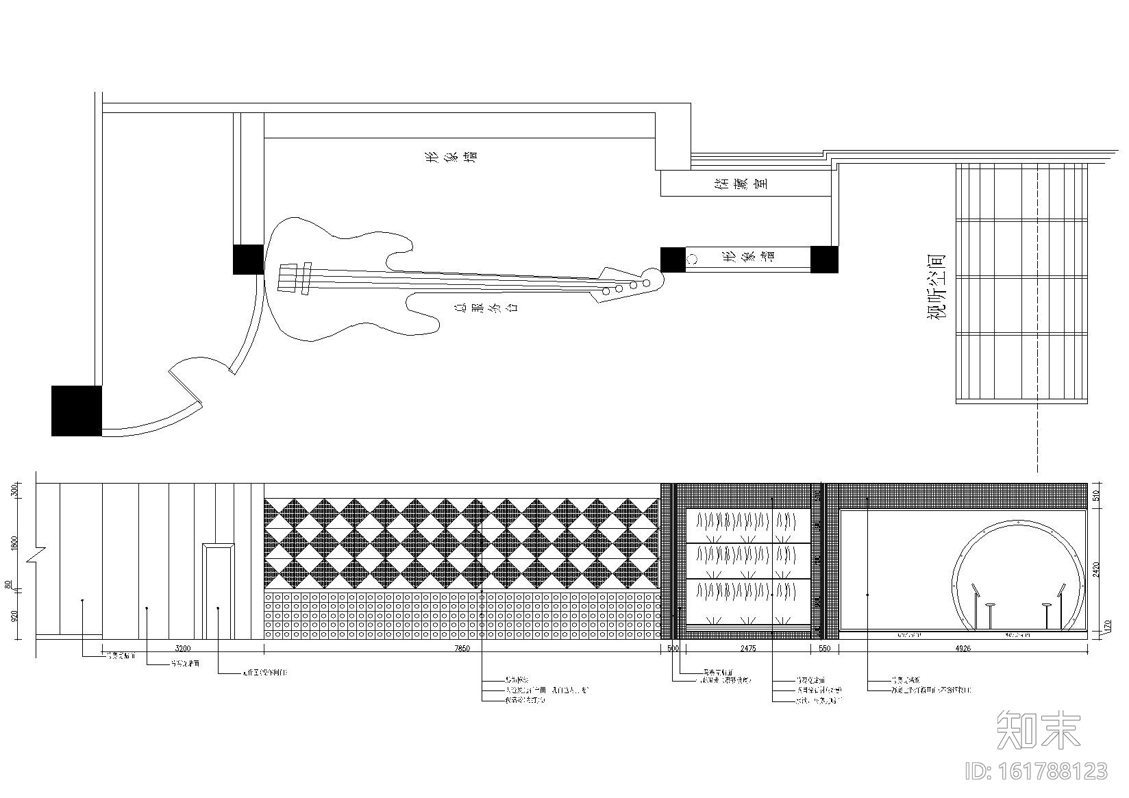 [云南]昆明市百乐汇KTV装饰设计项目施工图cad施工图下载【ID:161788123】