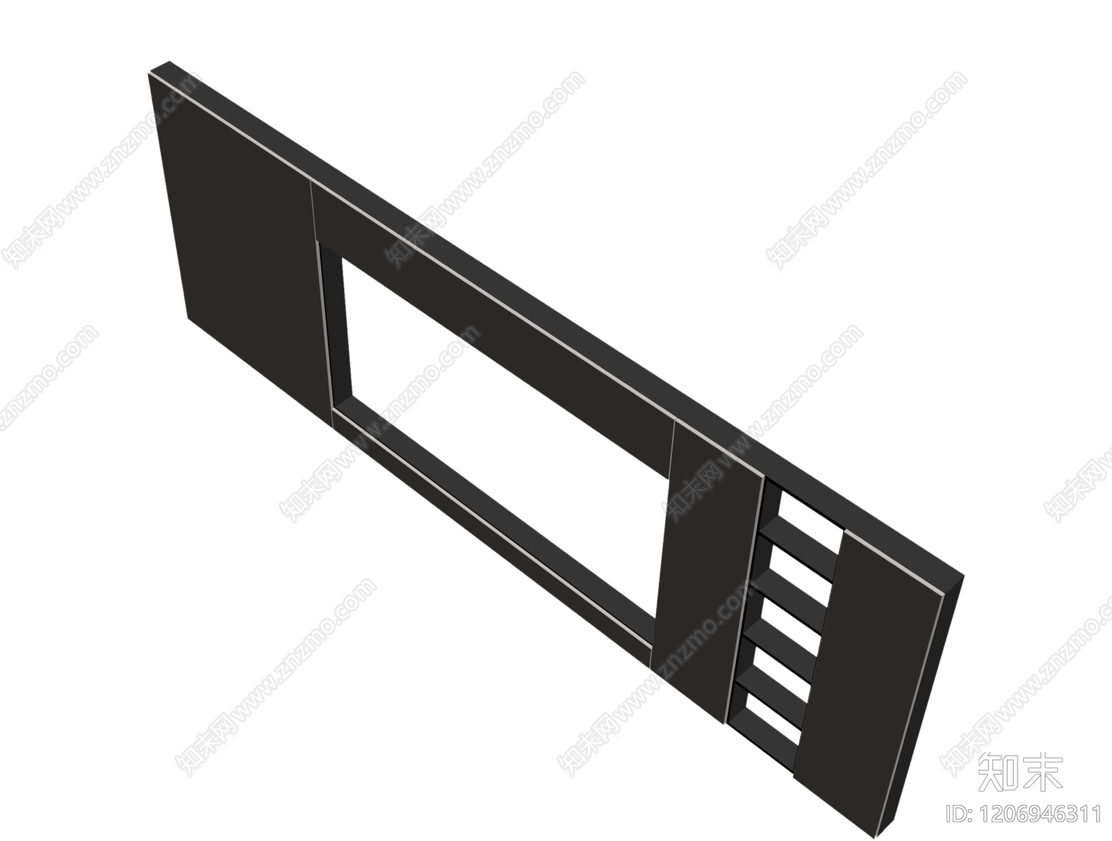 电视墙造型构件3D模型下载【ID:1206946311】