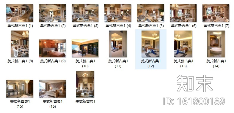 美式古典别墅设计CAD施工图cad施工图下载【ID:161800189】