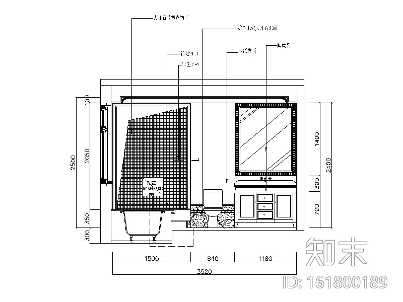 美式古典别墅设计CAD施工图cad施工图下载【ID:161800189】