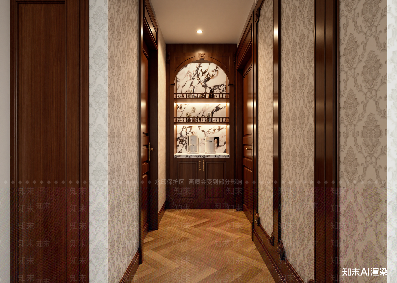美式玄关3D模型下载【ID:1215082979】