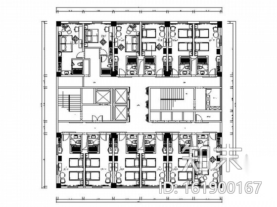 [贵州]高档现代风格度假酒店客房室内设计装修施工图（含...cad施工图下载【ID:161900167】