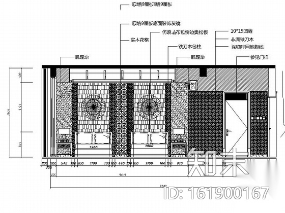 [贵州]高档现代风格度假酒店客房室内设计装修施工图（含...cad施工图下载【ID:161900167】