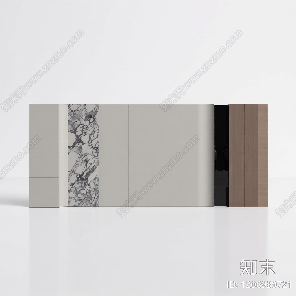 电视墙装饰组合体3D模型下载【ID:1206939721】