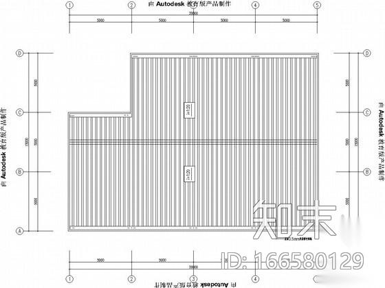 很全面的钢结构自行车棚结构施工图cad施工图下载【ID:166580129】