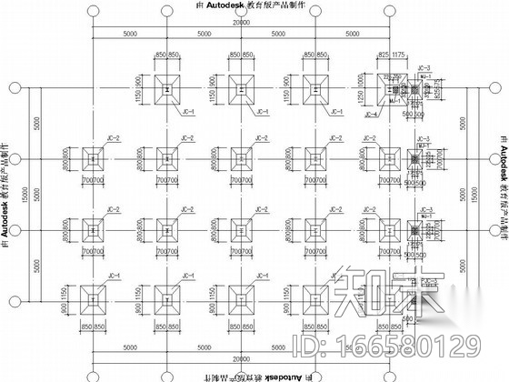 很全面的钢结构自行车棚结构施工图cad施工图下载【ID:166580129】