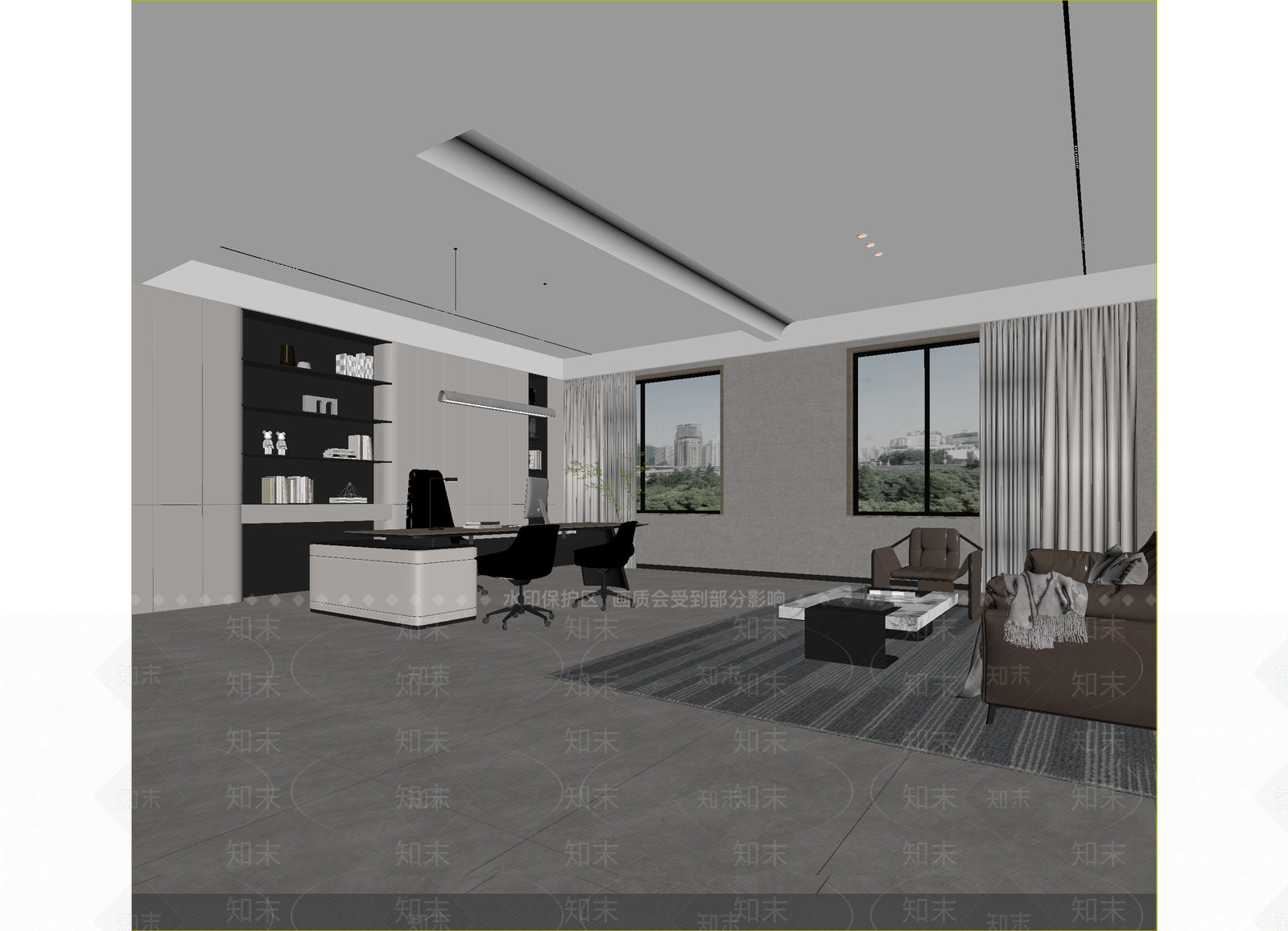 现代办公室3D模型下载【ID:1214749106】