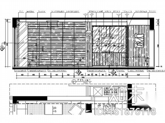 [杭州]现代简约三居室样板间装修图（含效果）cad施工图下载【ID:161876118】