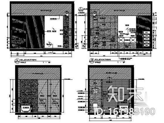 皇冠酒店标准套房施工图cad施工图下载【ID:161983190】