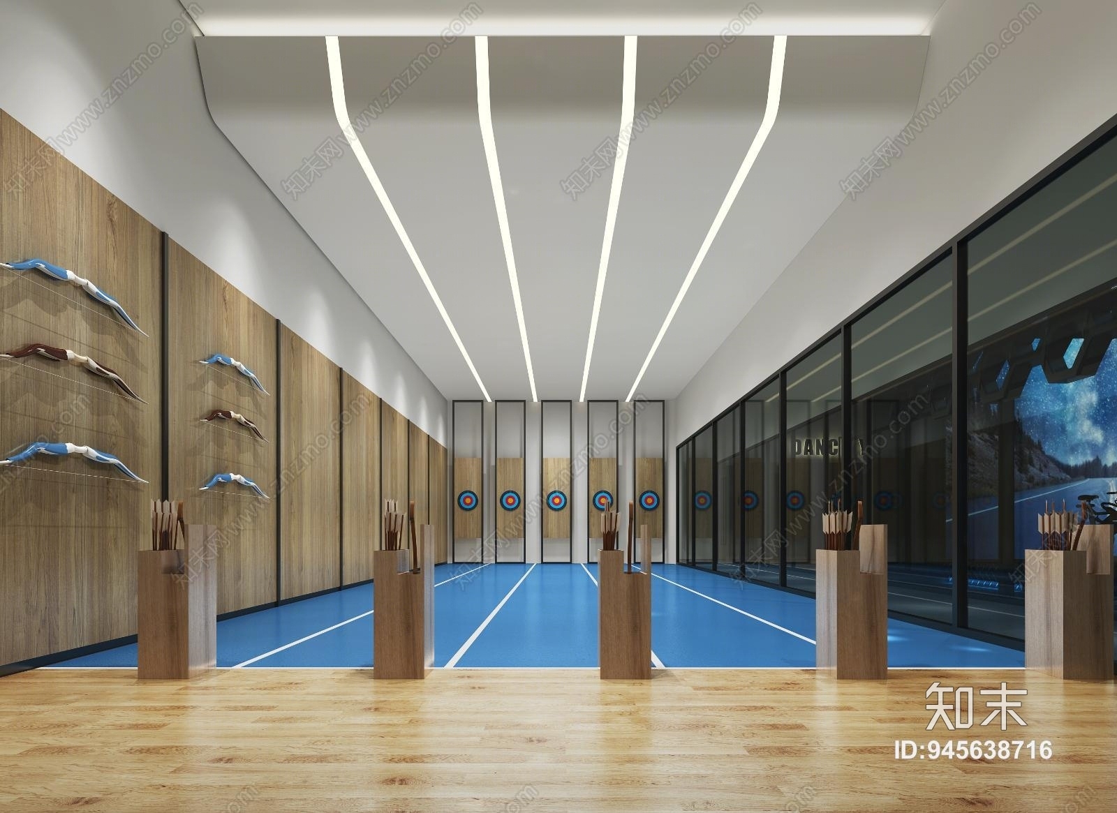 现代射箭场馆3D模型下载【ID:945638716】