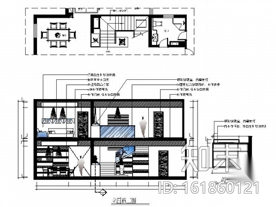 [东莞]精装修双层别墅室内装修图cad施工图下载【ID:161860121】