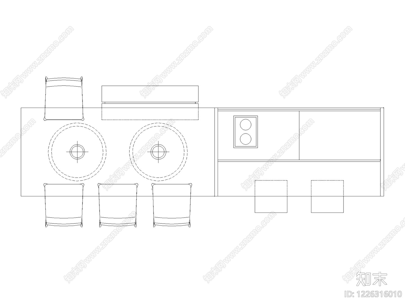 桌子cad施工图下载【ID:1226316010】