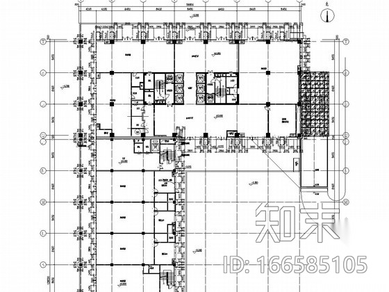 [合肥]20层产业园高层综合楼幕墙施工图（玻璃幕墙cad施工图下载【ID:166585105】