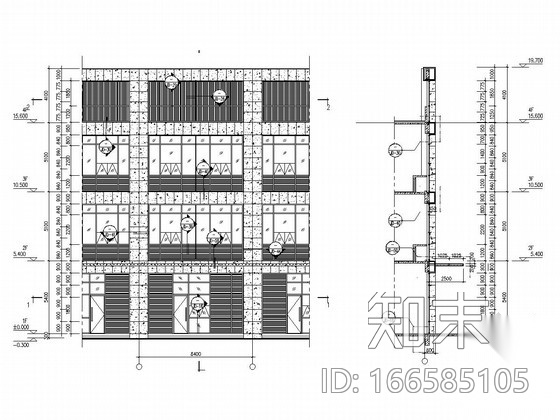[合肥]20层产业园高层综合楼幕墙施工图（玻璃幕墙施工图下载【ID:166585105】