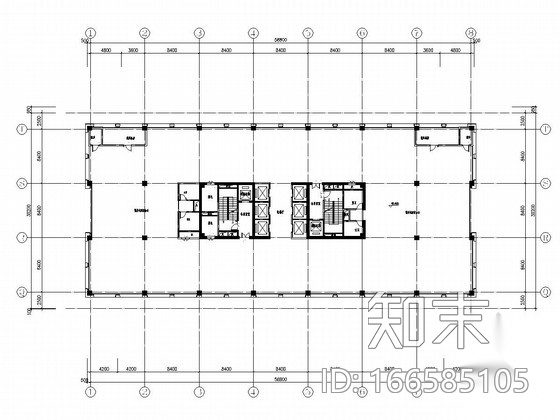 [合肥]20层产业园高层综合楼幕墙施工图（玻璃幕墙cad施工图下载【ID:166585105】