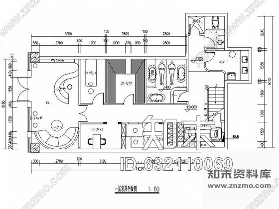 施工图吉林美容养生现代风格SPA会所室内装修施工图含实景cad施工图下载【ID:632110069】