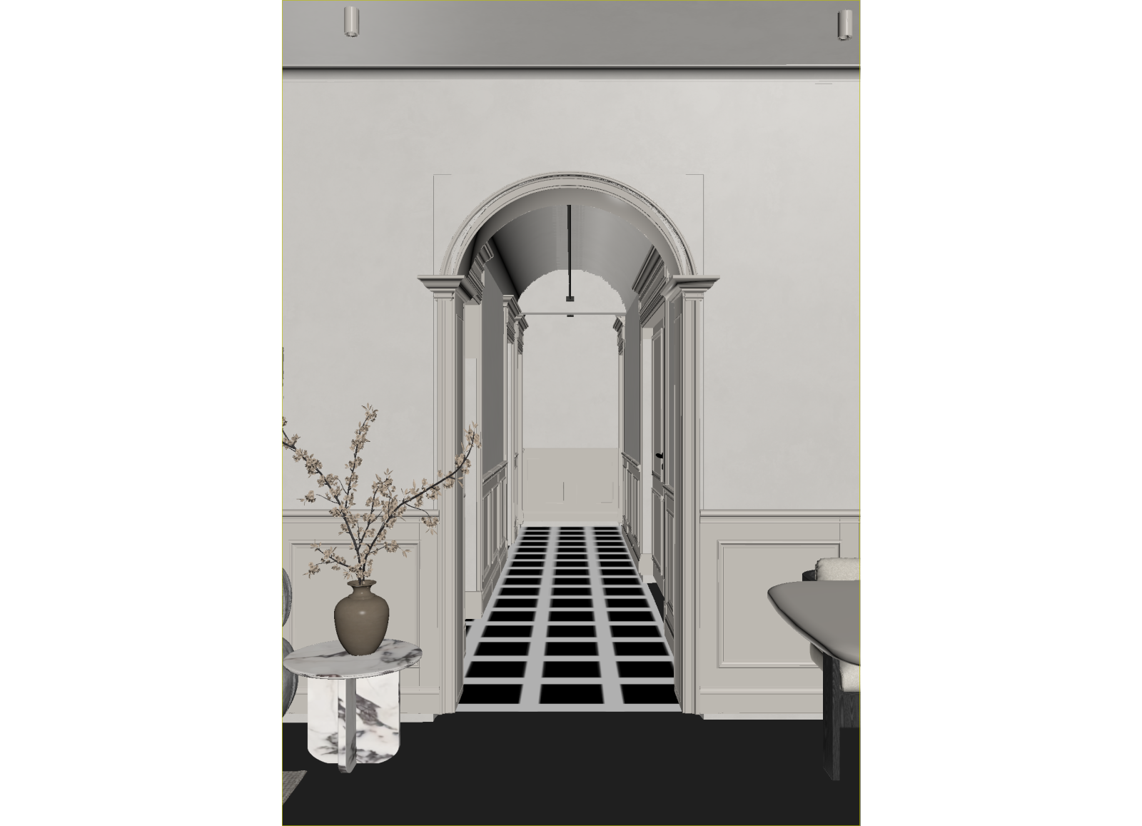 现代走廊3D模型下载【ID:1214757762】