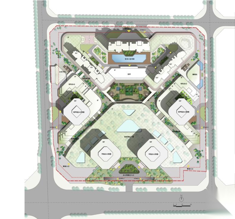 [广东]超高层幕墙立面白兰花造型商业综合体建筑设计方...cad施工图下载【ID:165925179】