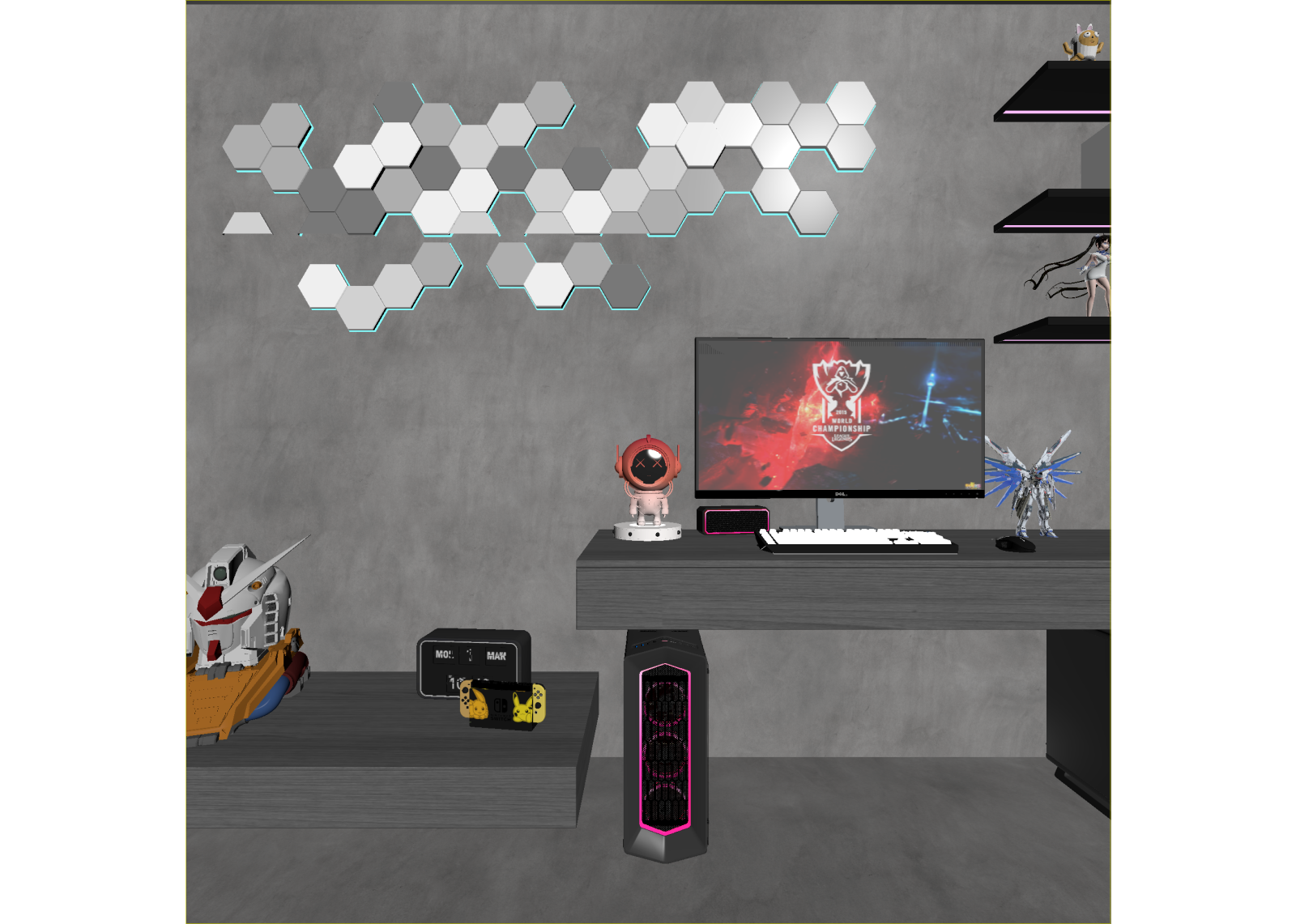 现代书房3D模型下载【ID:1215009776】