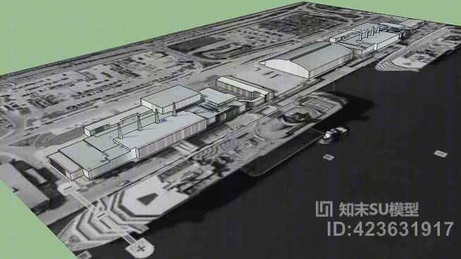 迈阿密海港码头SU模型下载【ID:423631917】