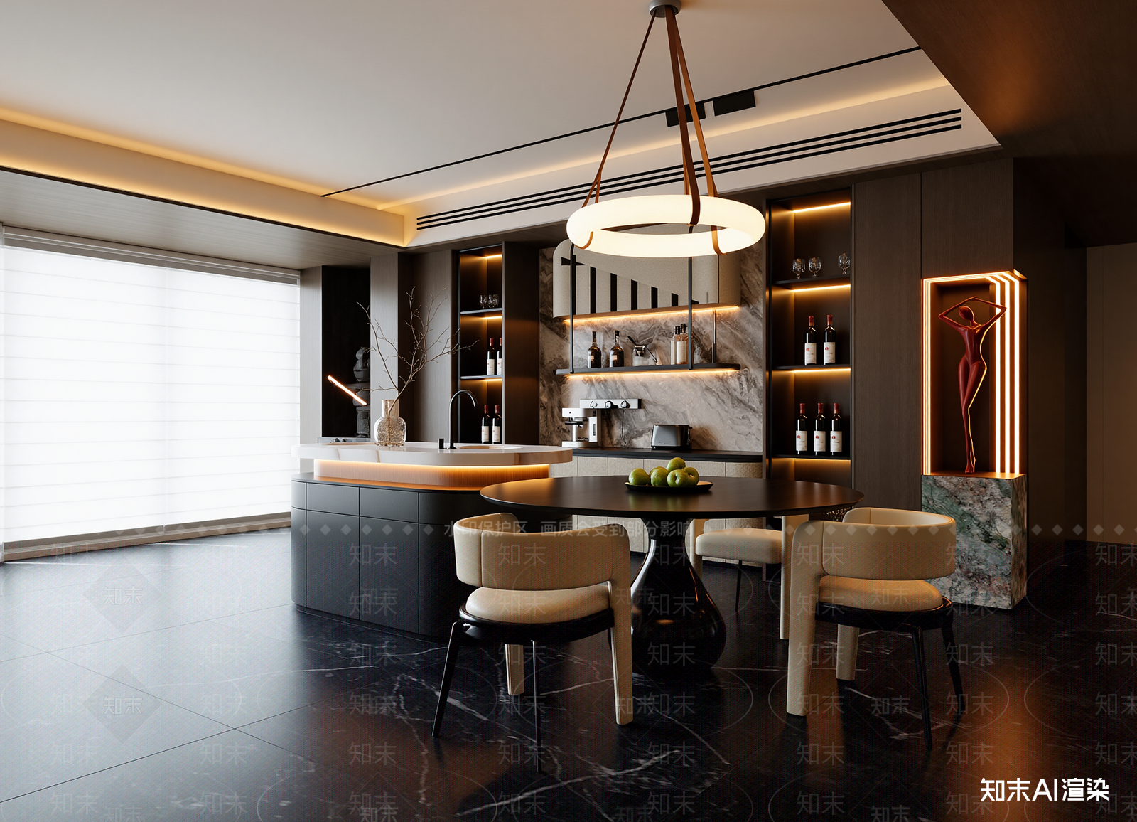 意式酒店餐厅3D模型下载【ID:1215190452】