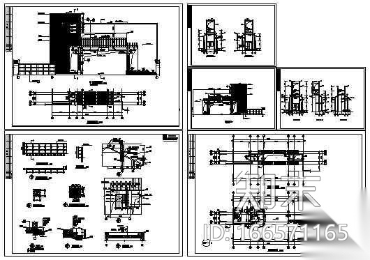 某别墅小区大门建筑施工图施工图下载【ID:166571165】