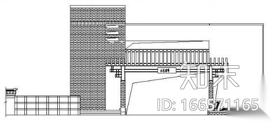 某别墅小区大门建筑施工图施工图下载【ID:166571165】