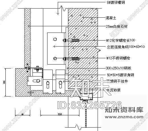 图块/节点上封窗台大样图cad施工图下载【ID:832285726】