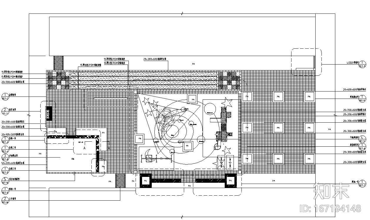 大型儿童活动区景观施工图设计cad施工图下载【ID:167194148】