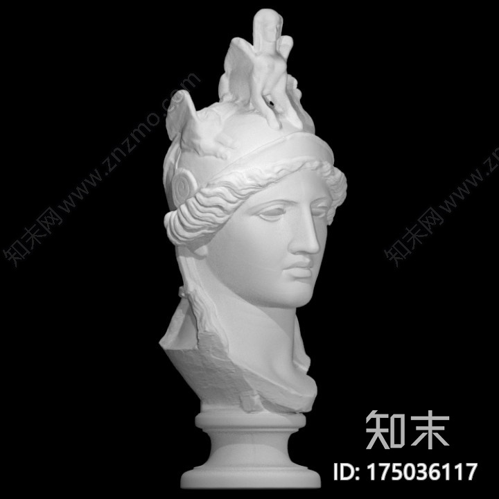 雅典娜头像3d打印模型下载【ID:175036117】