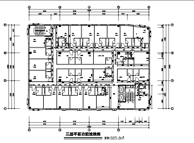 广州某酒店建筑平面图cad施工图下载【ID:164861179】