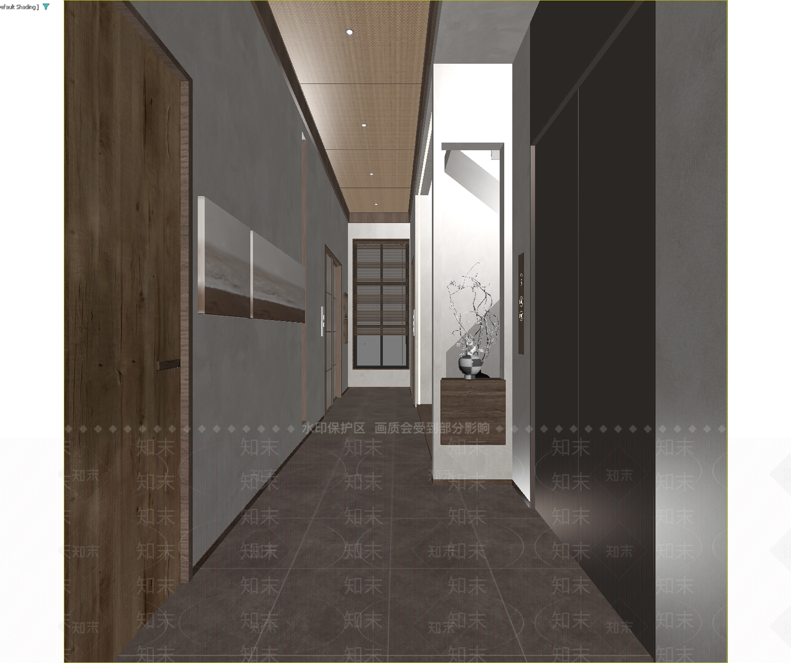 侘寂玄关3D模型下载【ID:1215006196】