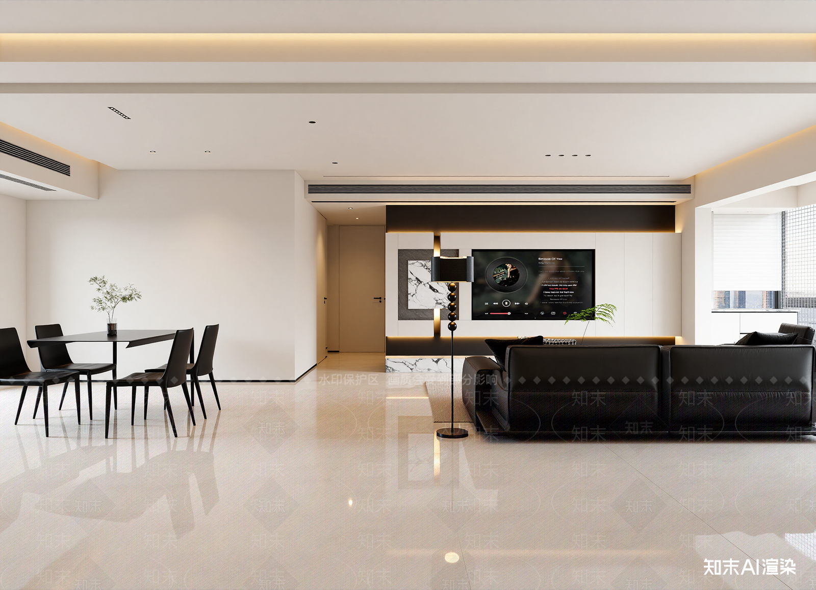 现代客餐厅3D模型下载【ID:1215110892】