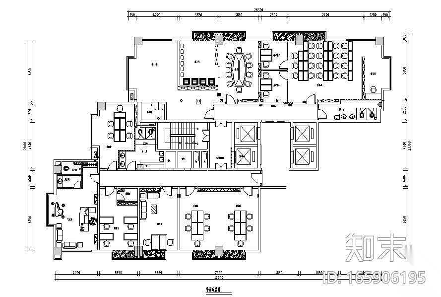 亿盟科技公司办公大楼设计施工图（附效果图）cad施工图下载【ID:165906195】