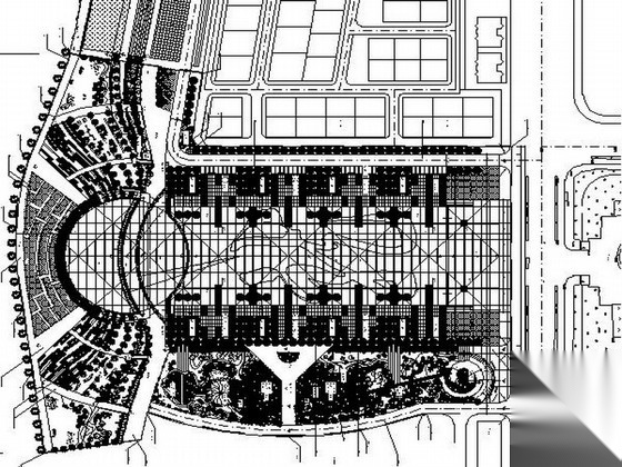 [广东]乡镇人民广场景观设计施工图施工图下载【ID:161038131】