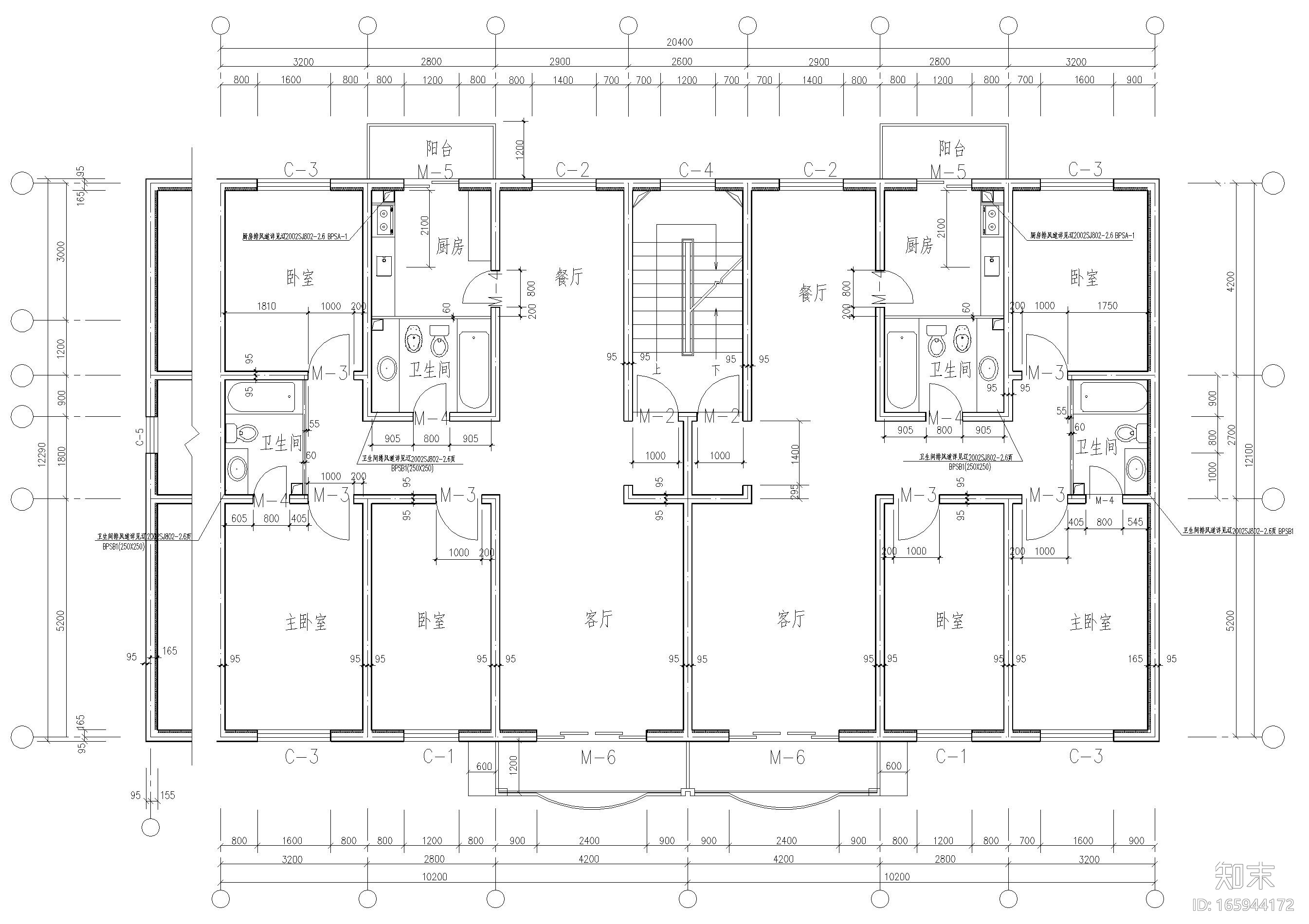 某七层多层居民楼建筑方案扩初图cad施工图下载【ID:165944172】