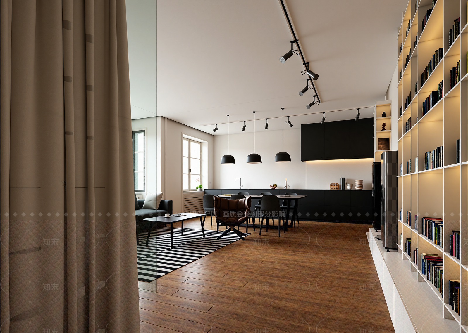 北欧客餐厅3D模型下载【ID:1214988866】