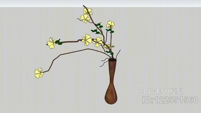 花卉装饰SU模型下载【ID:122551560】