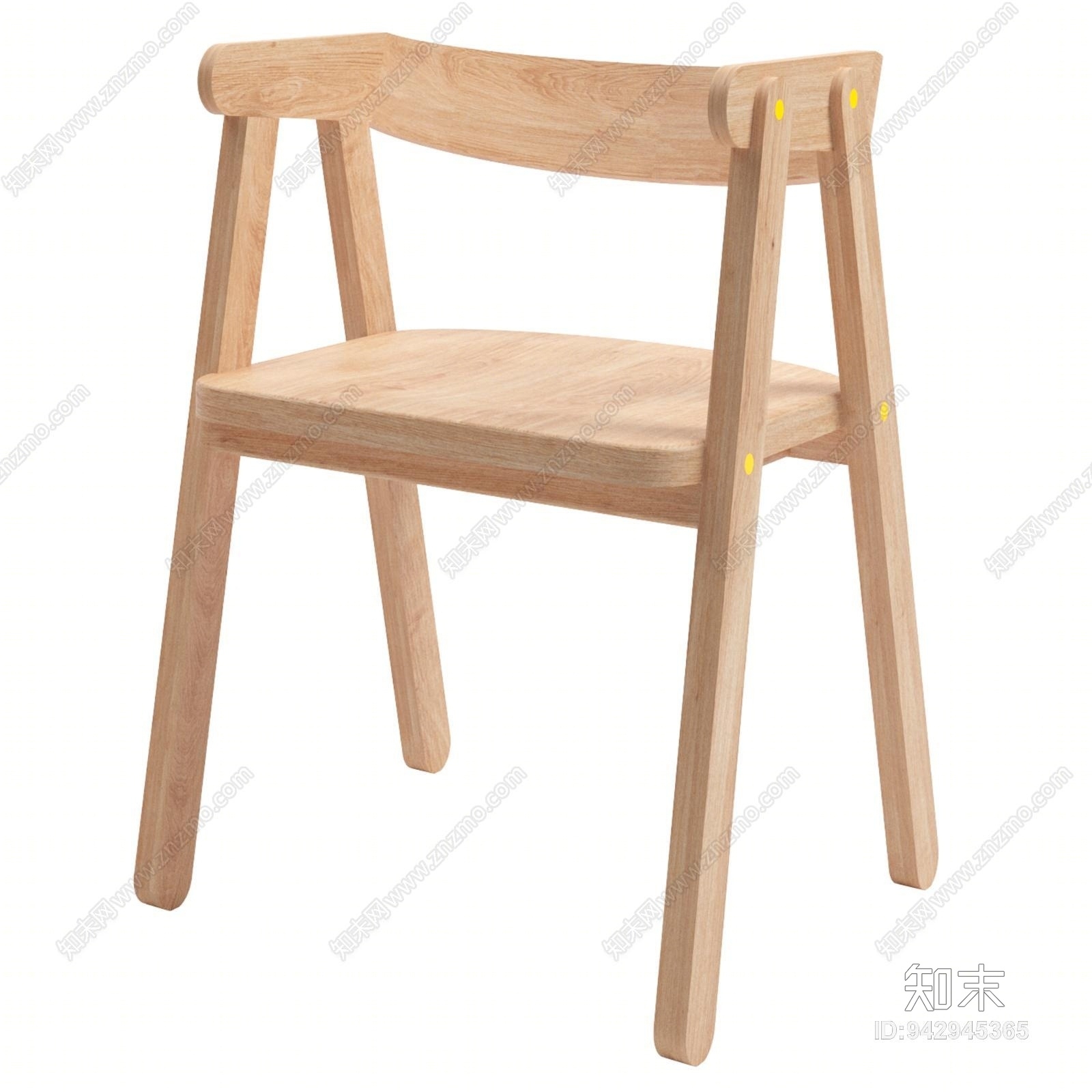 北欧儿童椅3D模型下载【ID:942945365】