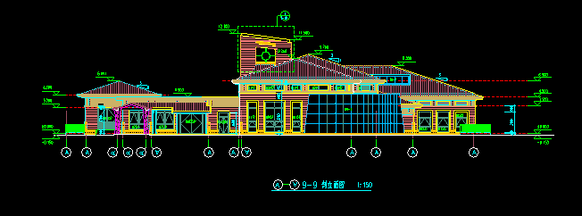 两层新中式风格上海会所建筑设计图cad施工图下载【ID:168319171】