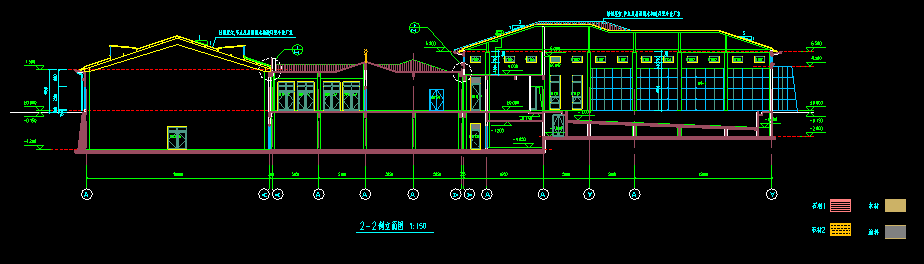 两层新中式风格上海会所建筑设计图cad施工图下载【ID:168319171】