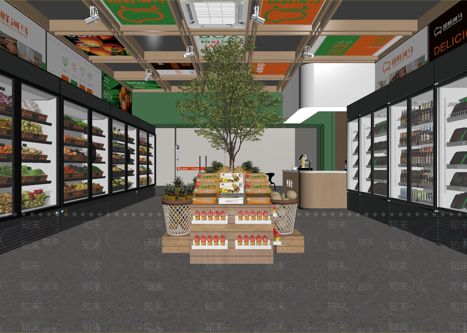 现代便利店3D模型下载【ID:1214759955】