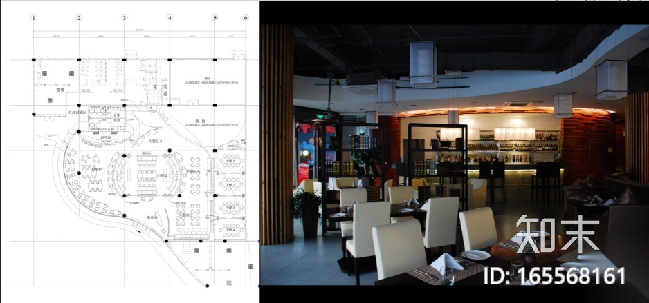 22套餐饮空间施工图+效果图(下）cad施工图下载【ID:165568161】