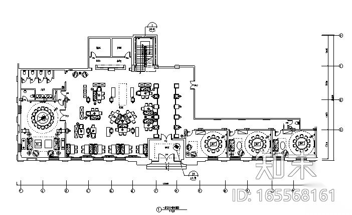 22套餐饮空间施工图+效果图(下）cad施工图下载【ID:165568161】