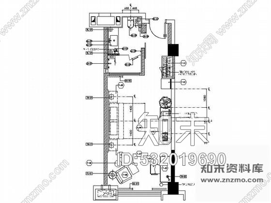 施工图锦阳5星高档酒店标准大床房室内设计CAD施工图(含效果图)施工图下载【ID:532019690】