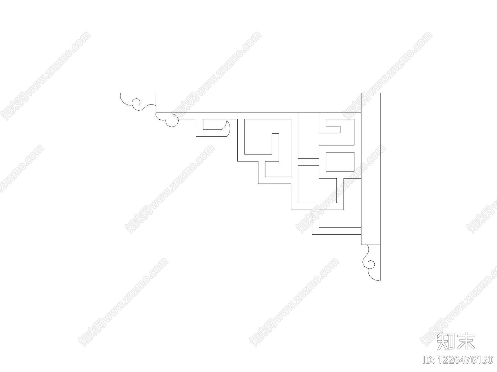 挑檐装饰构件CAD图纸