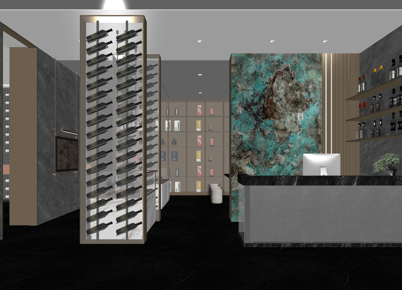 现代酒馆3D模型下载【ID:1214279944】